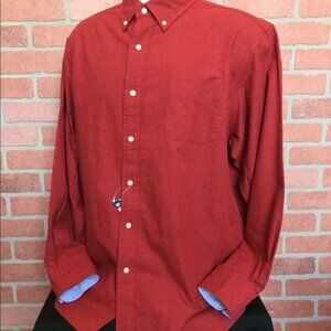Cremieux Mens Everyday Oxford Red Shirt Size XL Red Long Sleeve Button Down